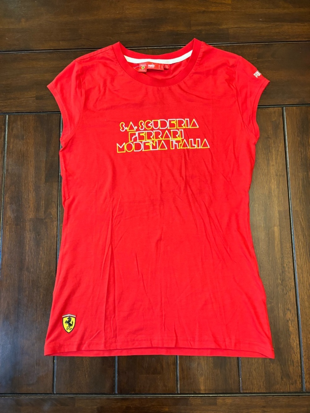 NWT Ferrari F1 Puma collab red graphic tee F1 Racing Women’s L